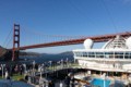 Ruby Princess Sailing Under The Golden Gate Bridge