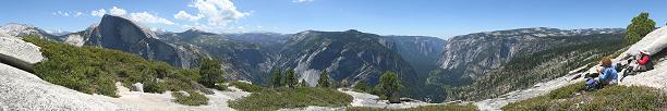 Panorama of Yosemite Valley from North Dome