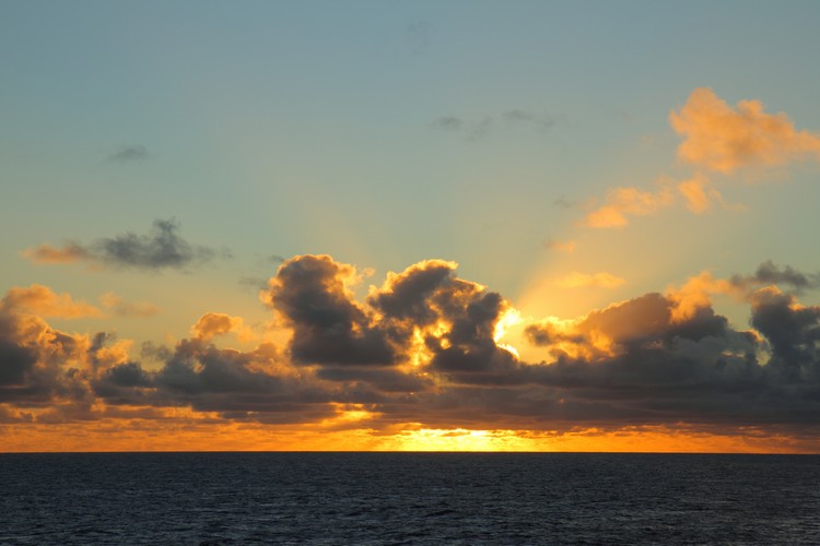 Sunset at sea - December 31, 2010