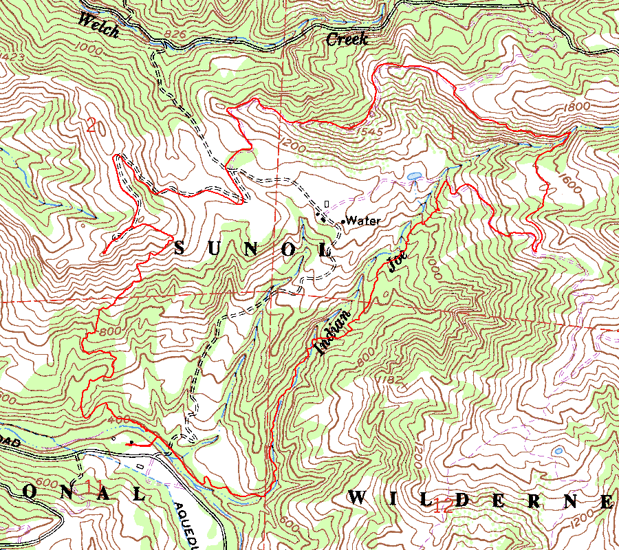 Sunol Regional Park topographic map