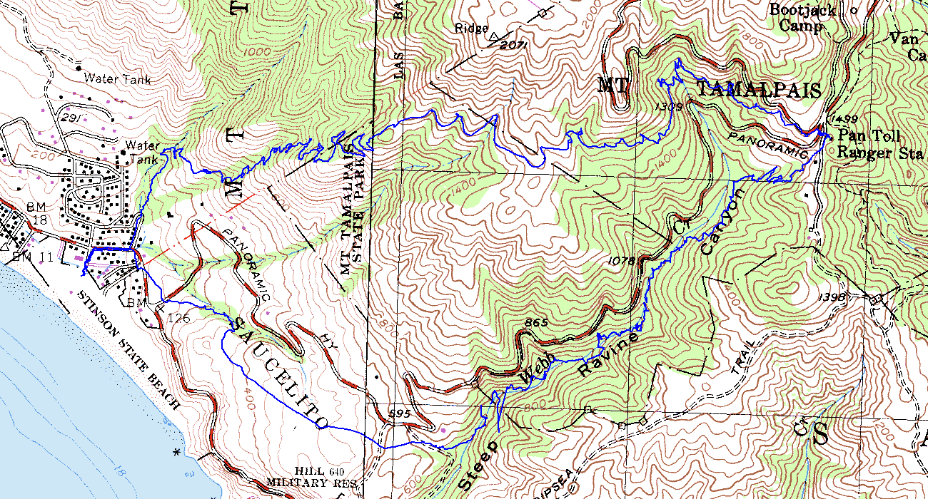 Mount Tamalpais Topographic Map