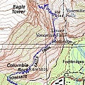 Upper Yosemite Fall Topographic Map