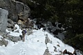 Diane hikes the Upper Yosemite Falls Trail