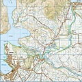 Lake Hawea to Wanaka cycle topographic map