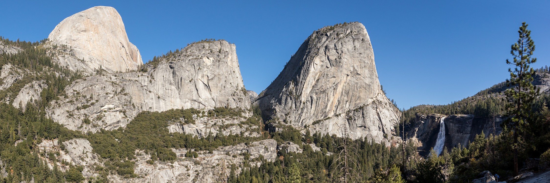 Half Dome, Mt. Broderick, Liberty Cap and Nevada Fall