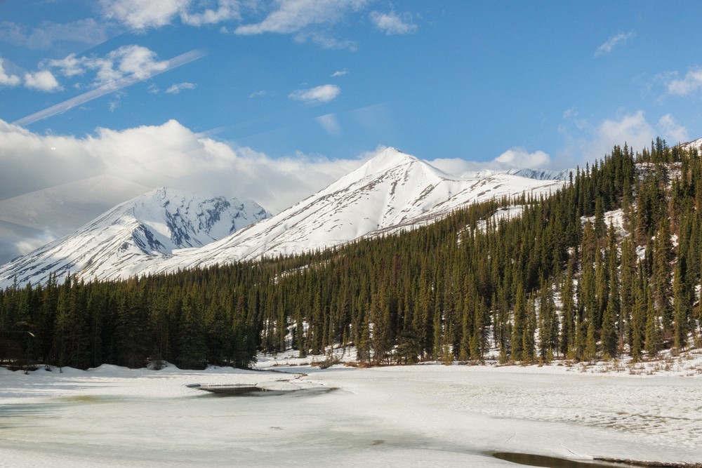 Mountain scenery from the train