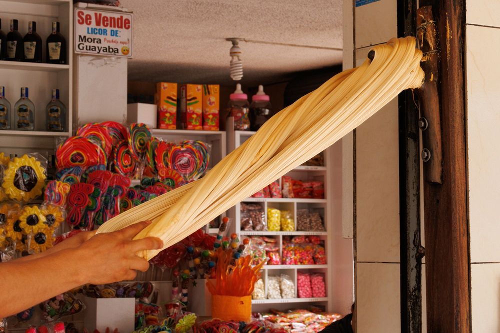 Pulling sugar cane candy