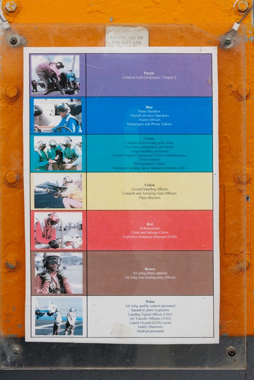Flight and hangar deck crew colors