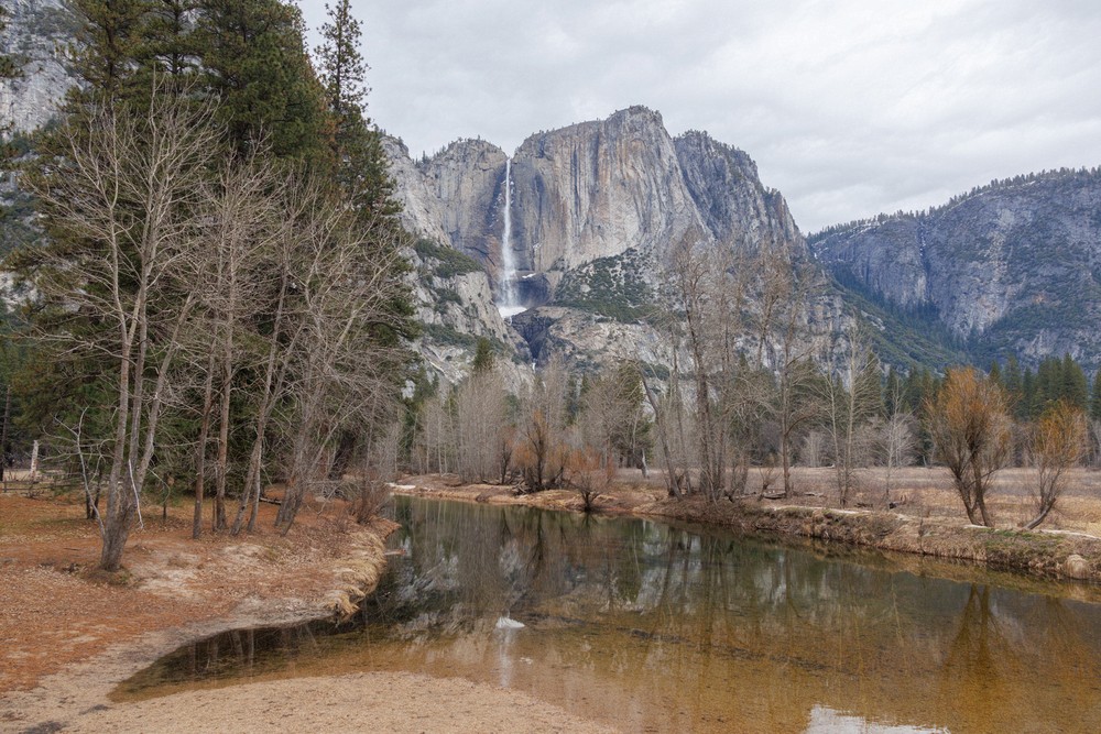Upper Yosemite Fall from Swinging Bridge