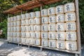 Consecrated sake barrels